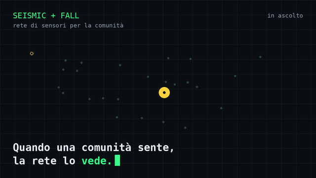 Community sensor network: nodes react when a sensor detects an event